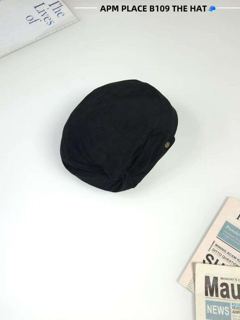 THE HAT-P韓國直郵㊣女裝新款熱賣25秋冬職業帽子天鵝絨貝雷THE HAT帽子圖色3