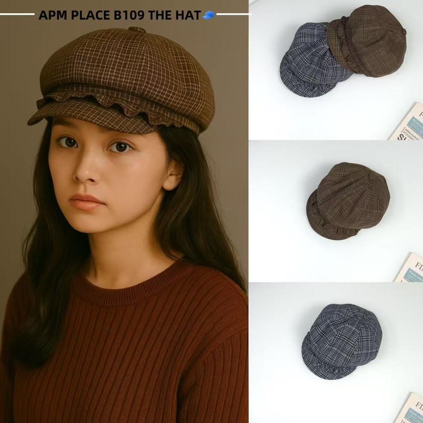 THE HAT-P東大門㊣實拍女士新品推薦職業人氣時尚25秋冬帽子THE HAT帽子
