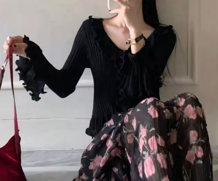 RICO韓國代購㊣女裝新款推薦真品職業人氣時尚休閑25秋冬針織衫bling bling/RICO針織衫