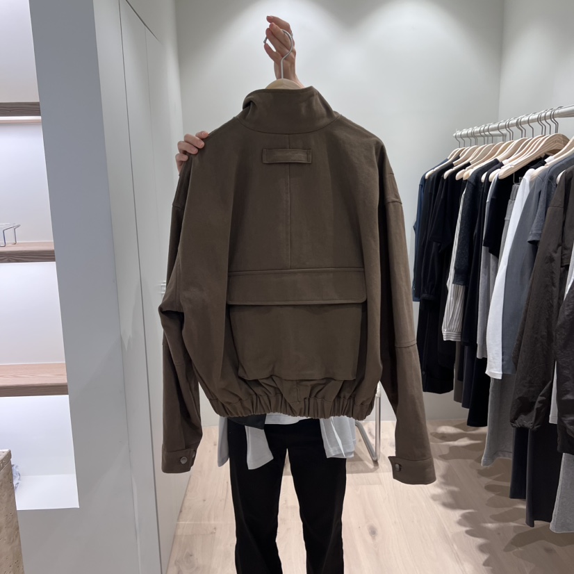 LIFFEY韓國代購㊣女裝新品25秋冬職業時尚熱賣夾克口袋棉質LIFFEY夾克