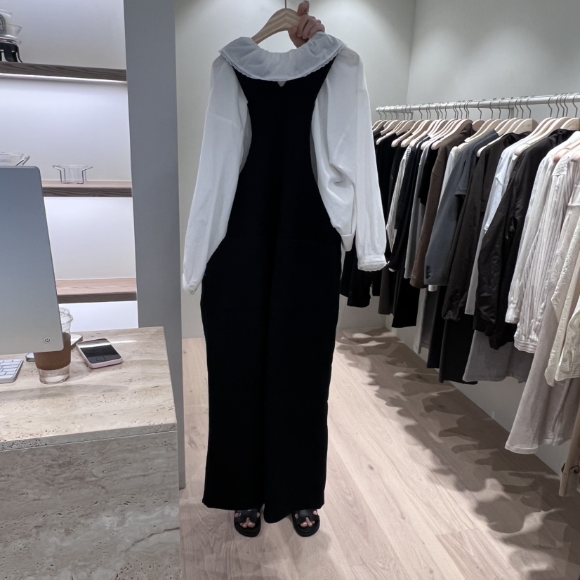 LIFFEY東大門㊣實拍女士新品時尚背帶褲不含內搭工裝褲粗花呢LIFFEY背帶褲