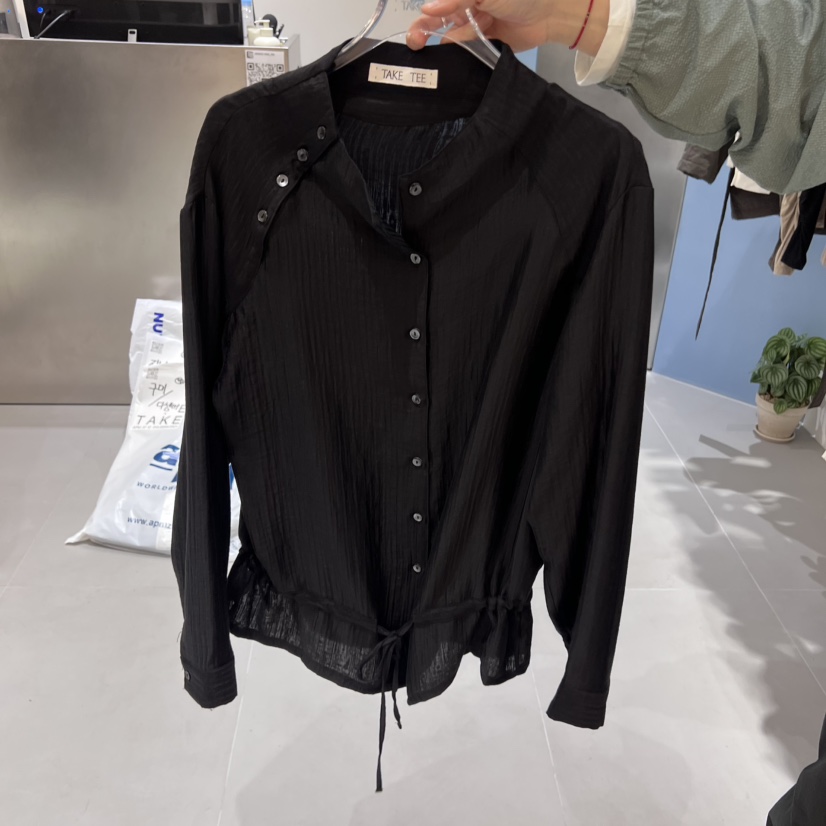 TAKE TEE東大門㊣代購女士新品熱賣時尚25秋冬襯衫蕾絲衫高領TAKE TEE襯衫/蕾絲衫圖色2