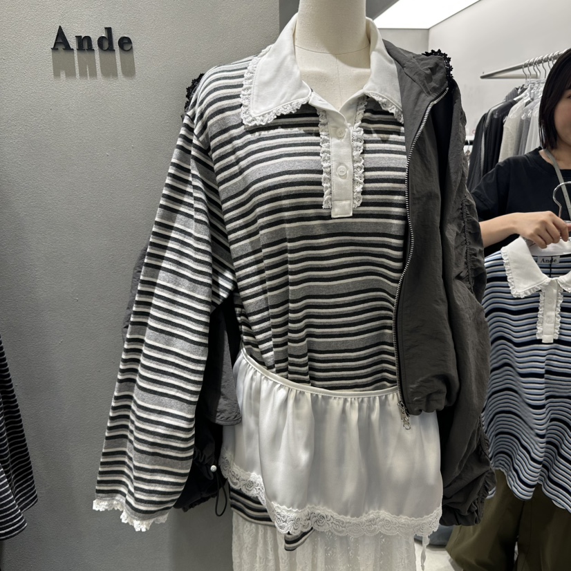 ANDE韓國直郵㊣女士新品25秋冬職業休閑真品長袖T恤不含配飾Ande長袖T恤