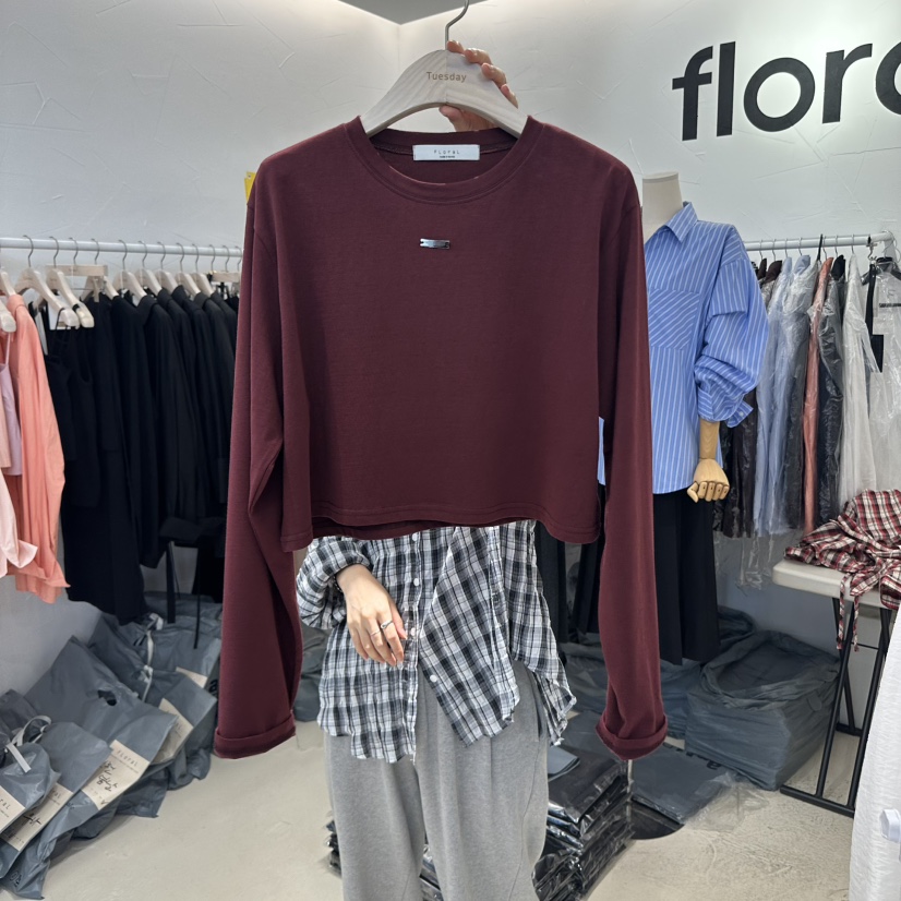 FLORAL東大門㊣代購女裝新品人氣職業熱賣真品25秋冬長袖T恤FLORAL長袖T恤圖色2