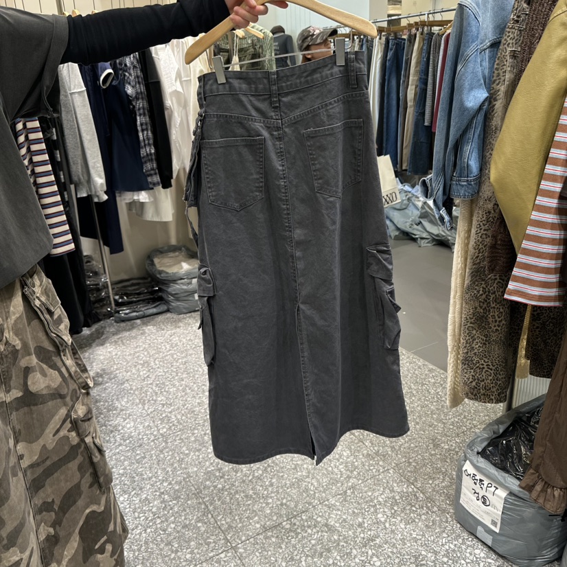 SOF韓國直郵㊣女士新款職業時尚真品熱賣25秋冬長裙不含腰帶口袋SOF長裙