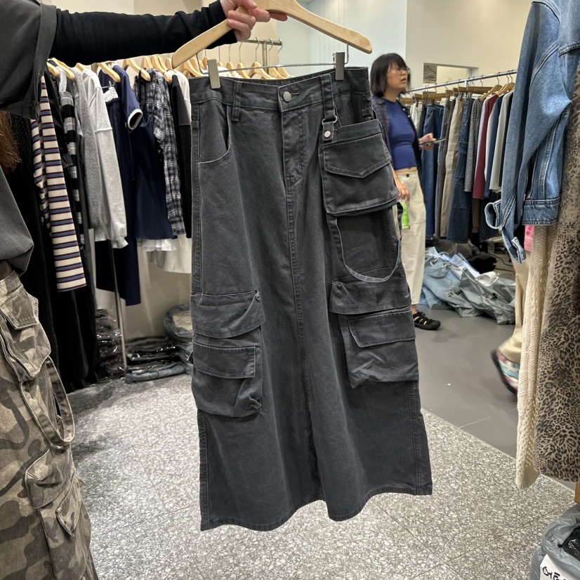 SOF韓國直郵㊣女士新款職業時尚真品熱賣25秋冬長裙不含腰帶口袋SOF長裙圖色3
