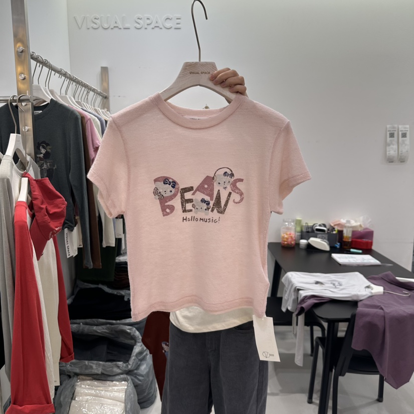 VISUAL SPACE東大門㊣代購女裝新品人氣休閑職業真品時尚T恤VISUAL SPACET恤