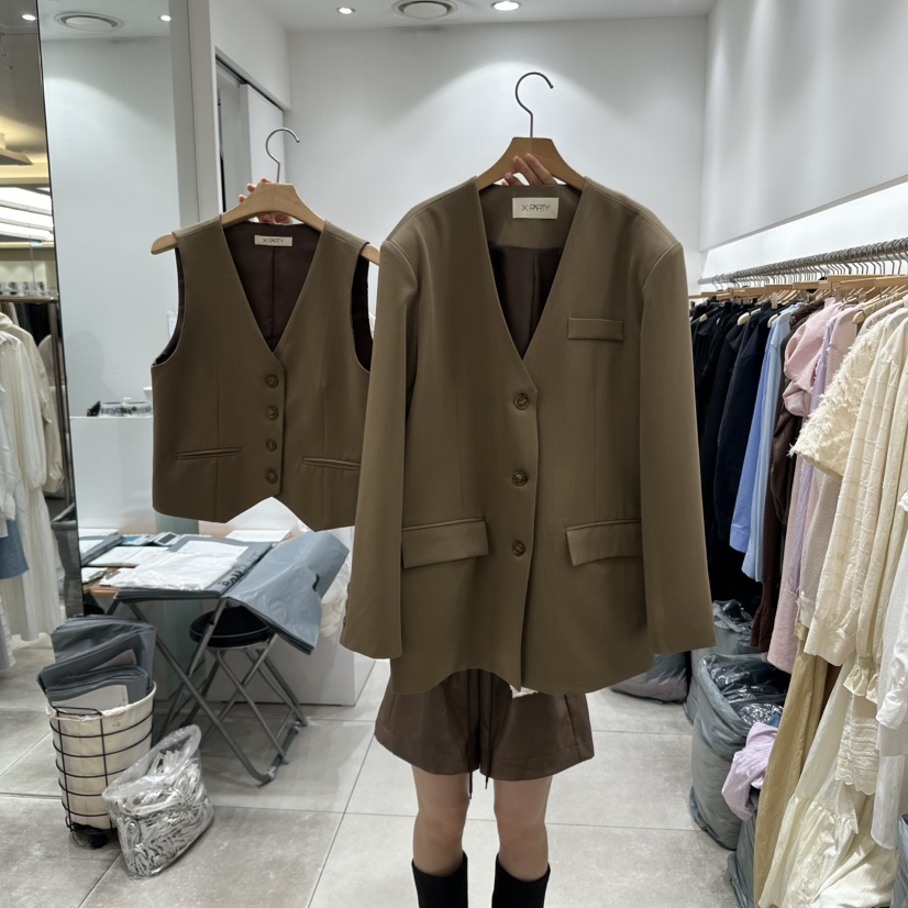 XPARTY韓國直郵㊣女裝新品推薦25秋冬職業真品熱賣套裝兩件套XPARTY套裝