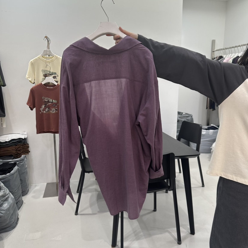 VISUAL SPACE韓國直郵㊣女裝新款25秋冬推薦熱賣襯衫蕾絲衫VISUAL SPACE襯衫/蕾絲衫