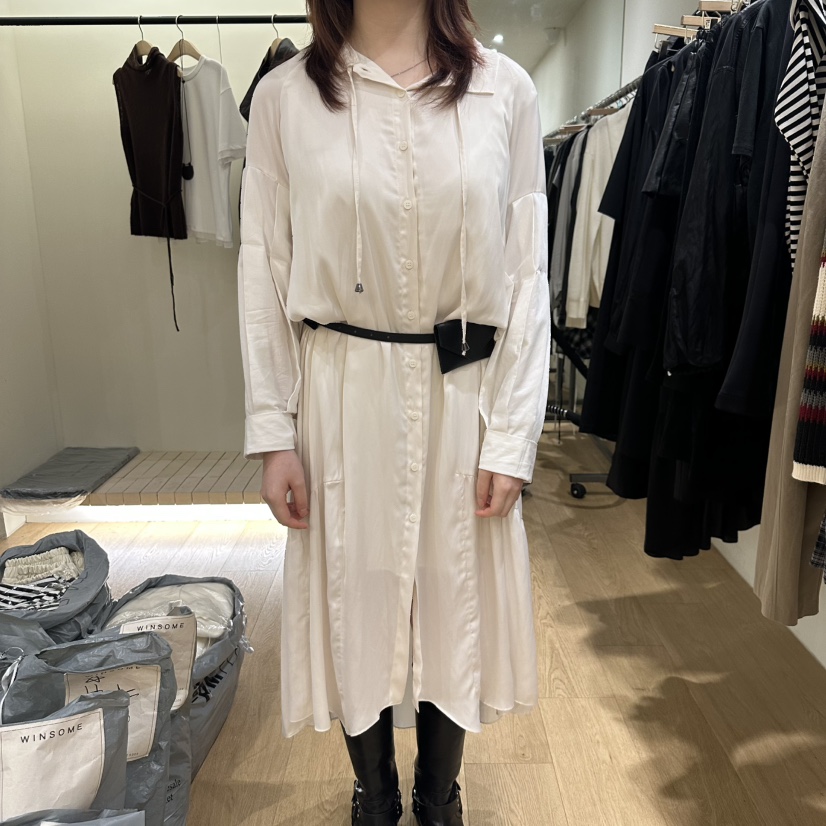 WINSOME韓國代購㊣女士新款推薦職業休閑熱賣連衣裙不含腰帶WINSOME連衣裙