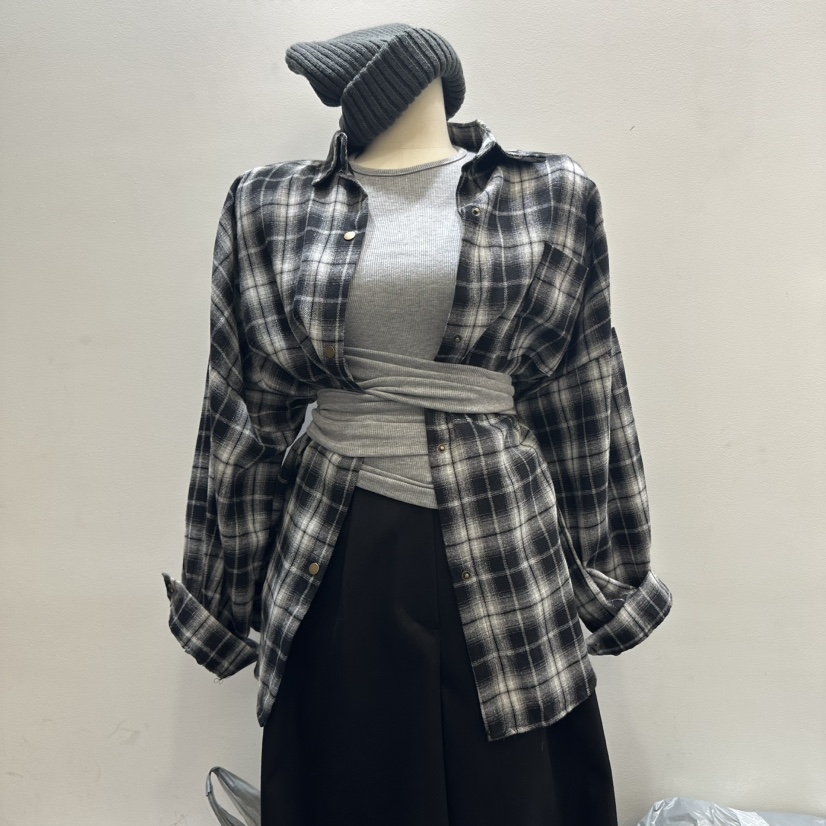INTHEEND東大門㊣代購女裝新款休閑25秋冬真品時尚襯衫蕾絲衫INTHEEND襯衫/蕾絲衫