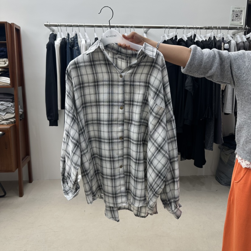 INTHEEND東大門㊣代購女裝新款休閑25秋冬真品時尚襯衫蕾絲衫INTHEEND襯衫/蕾絲衫圖色2