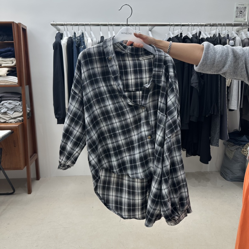 INTHEEND東大門㊣代購女裝新款休閑25秋冬真品時尚襯衫蕾絲衫INTHEEND襯衫/蕾絲衫圖色3