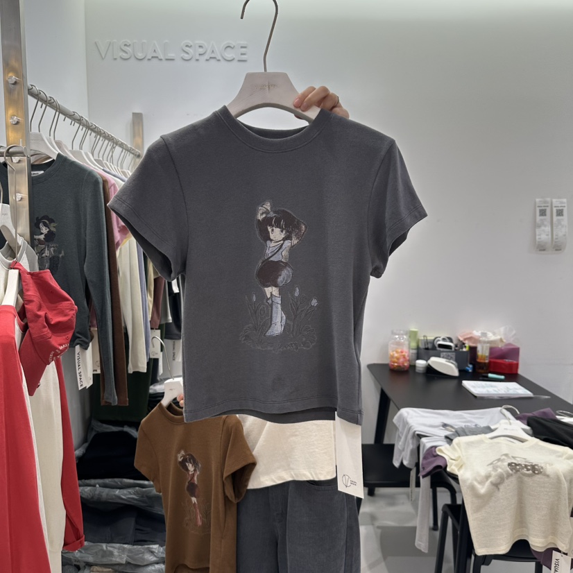 VISUAL SPACE東大門㊣直郵女士新款熱賣時尚推薦人氣職業T恤VISUAL SPACET恤圖色2