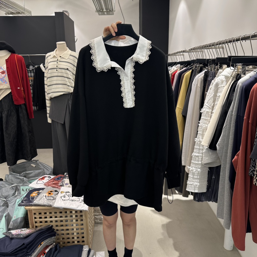 A.CES東大門㊣實拍女裝新品推薦職業真品25秋冬人氣時尚衛衣A.CES衛衣圖色2