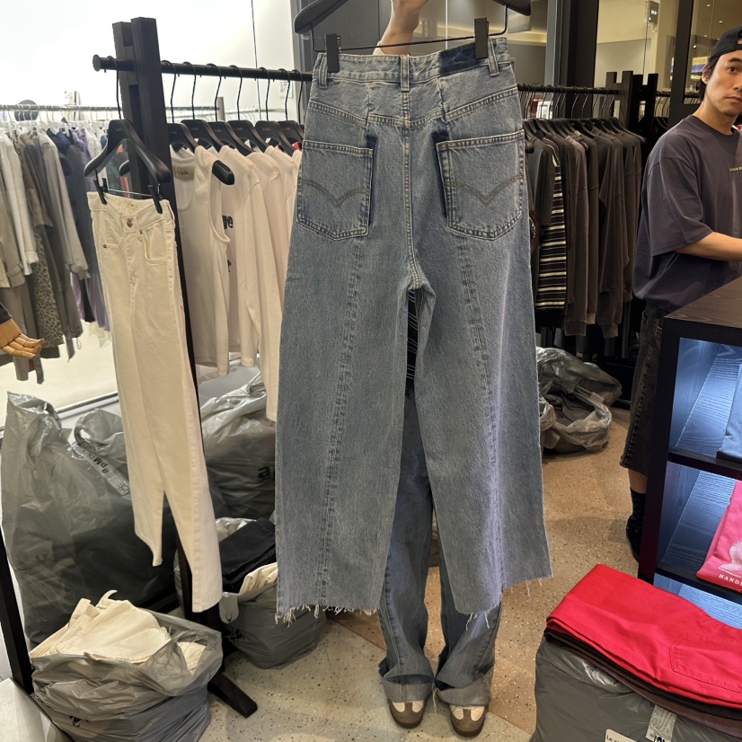 LE ETOILE韓國代購㊣女裝新品職業熱賣真品推薦25秋冬牛仔褲LE ETOILE牛仔褲