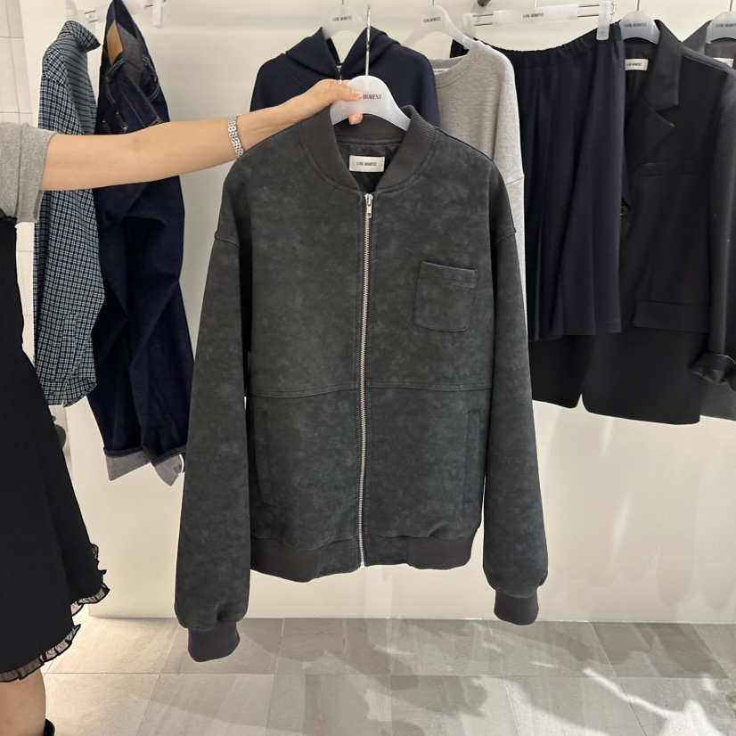 LOW MOMENT東大門㊣實拍女裝新款真品時尚休閑職業夾克絨面革LOW MOMENT夾克圖色2