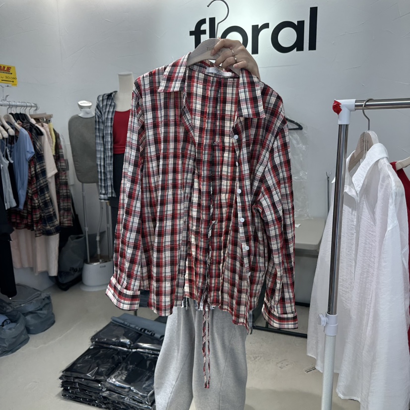 FLORAL東大門㊣實拍女裝新款時尚休閑25秋冬真品襯衫蕾絲衫FLORAL襯衫/蕾絲衫圖色2