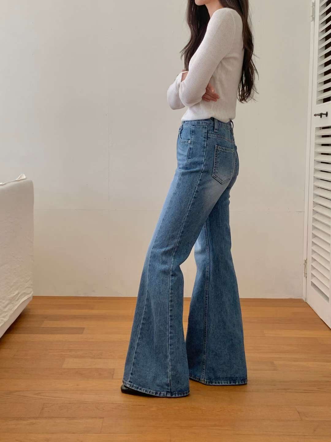 MISSJEAN東大門㊣代購女裝新款人氣推薦真品25秋冬時尚牛仔褲MISSJEAN牛仔褲