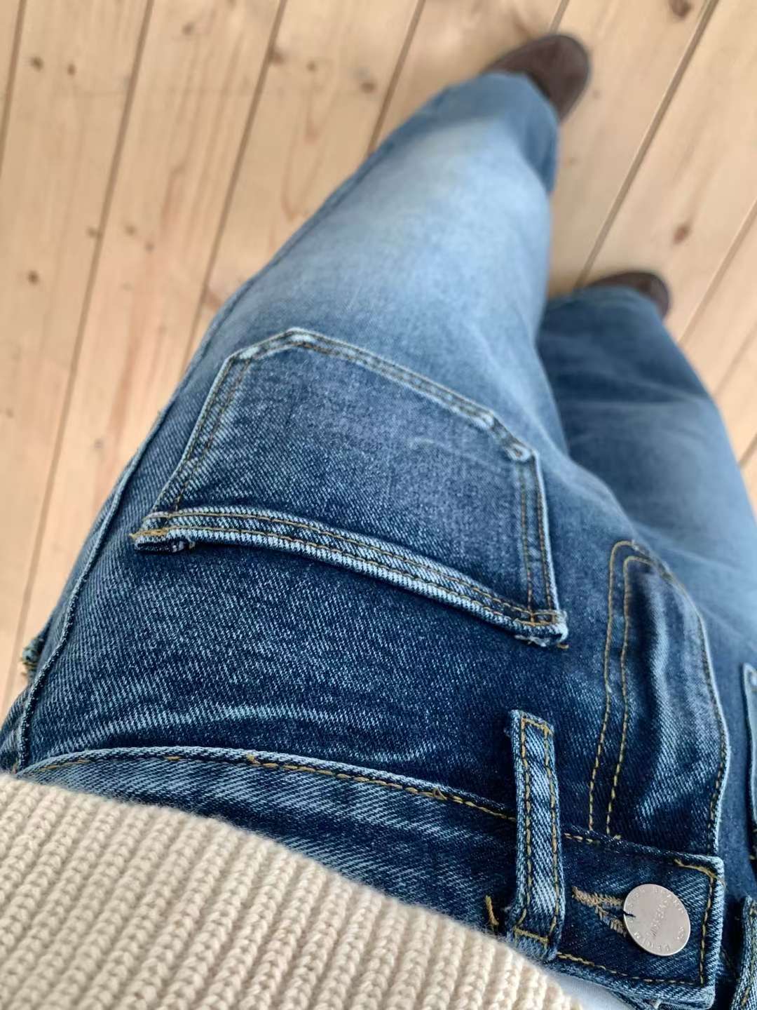 MISSJEAN韓國代購㊣女裝新品真品人氣熱賣休閑職業時尚牛仔褲MISSJEAN牛仔褲