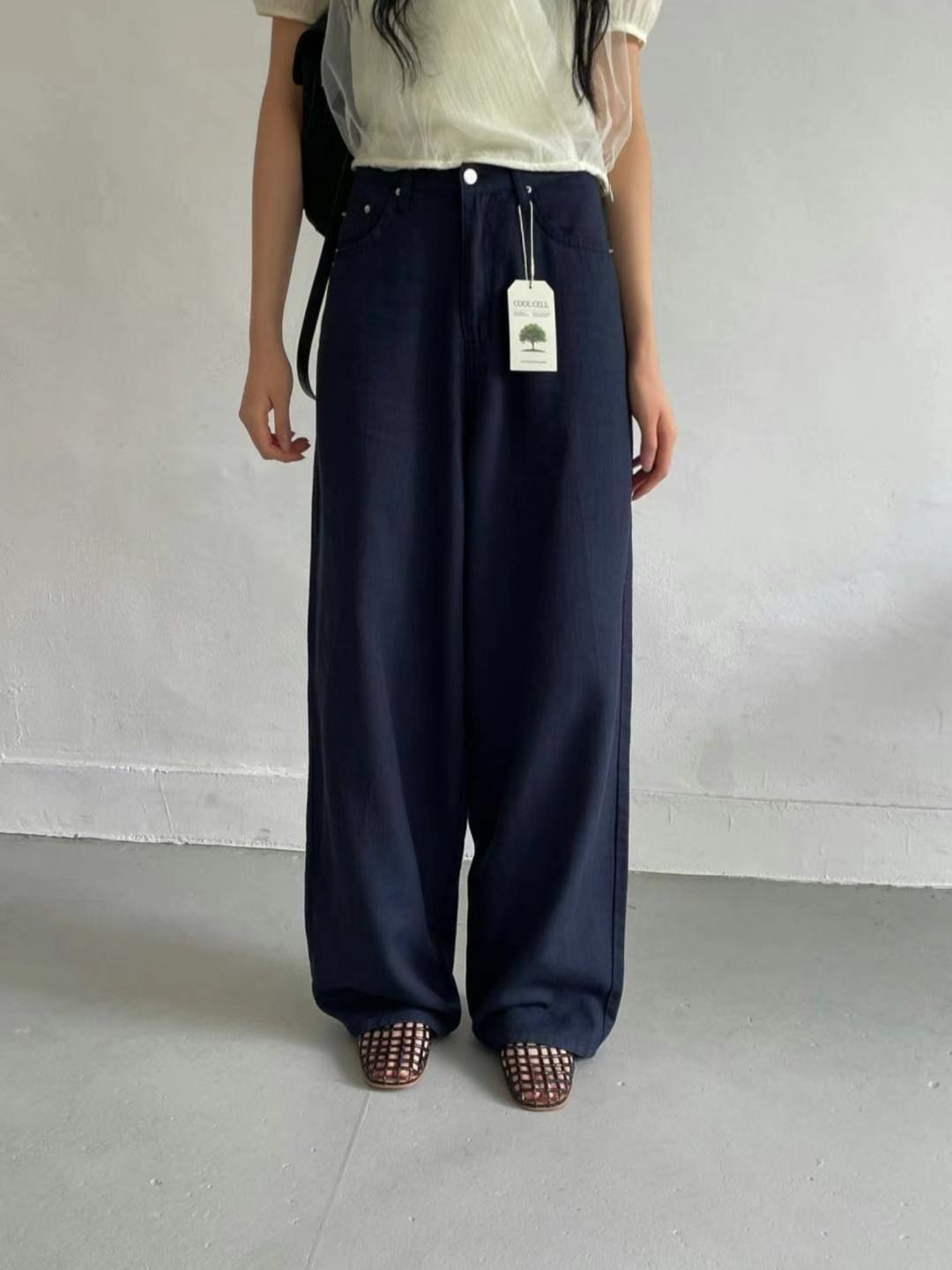 MISSJEAN東大門㊣直郵女士新品時尚人氣推薦休閑褲不含腰帶MISSJEAN休閑褲