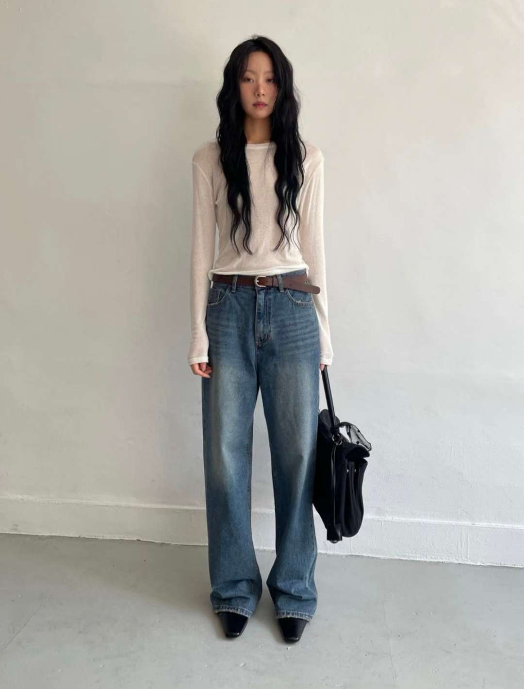 MISSJEAN東大門㊣實拍女士新款人氣真品推薦牛仔褲不含腰帶MISSJEAN牛仔褲