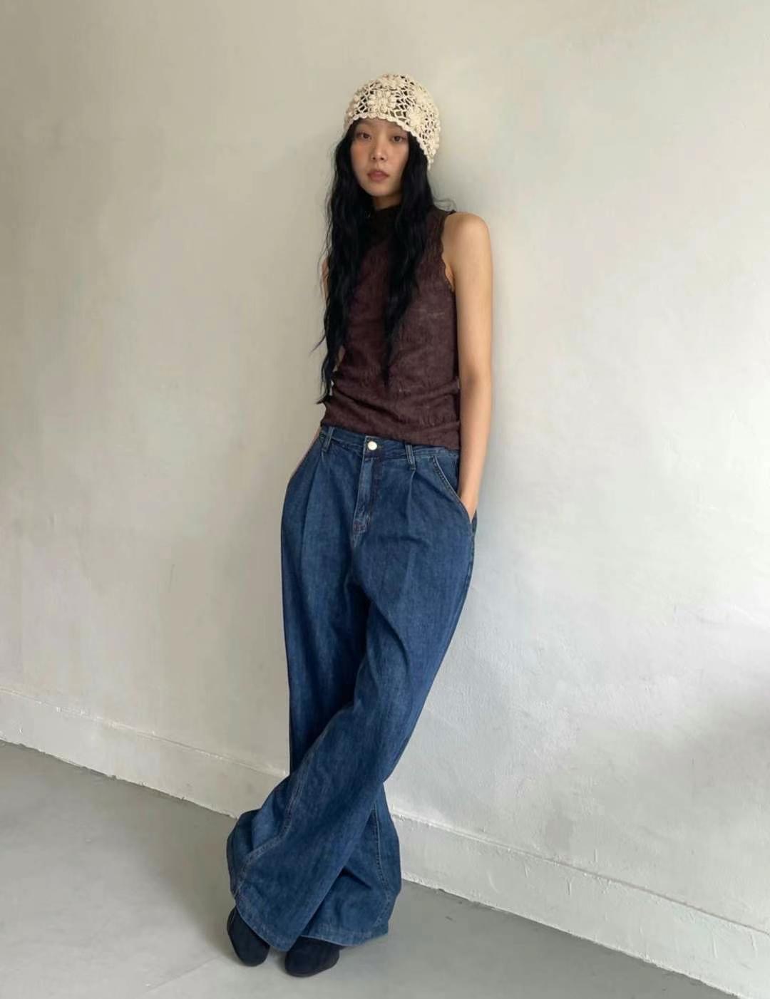 MISSJEAN東大門㊣直郵女士新品休閑推薦時尚熱賣25秋冬牛仔褲MISSJEAN牛仔褲