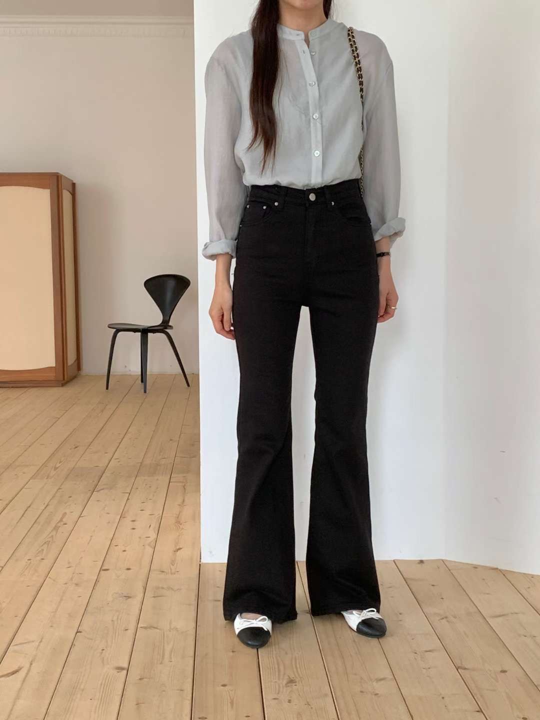 MISSJEAN東大門㊣代購女裝新品25秋冬時尚休閑人氣職業牛仔褲MISSJEAN牛仔褲圖色2