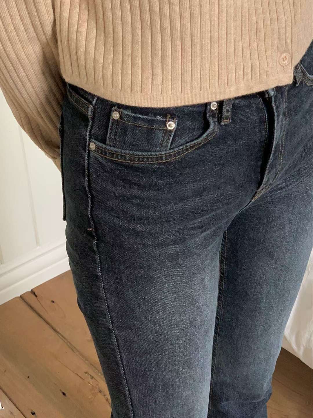 MISSJEAN韓國代購㊣女士新品推薦25秋冬時尚人氣真品牛仔褲MISSJEAN牛仔褲