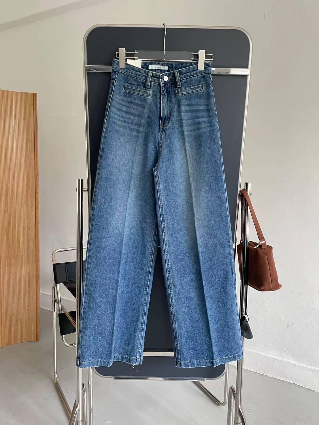 MISSJEAN韓國直郵㊣女士新品休閑職業25秋冬推薦真品牛仔褲MISSJEAN牛仔褲圖色1