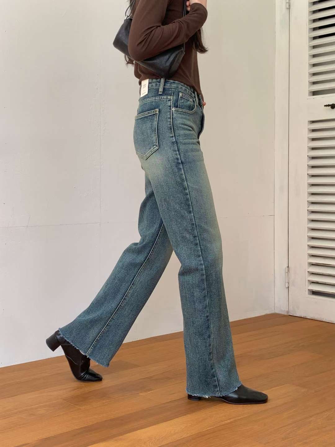 MISSJEAN韓國直郵㊣女裝新品時尚職業推薦休閑真品熱賣牛仔褲MISSJEAN牛仔褲
