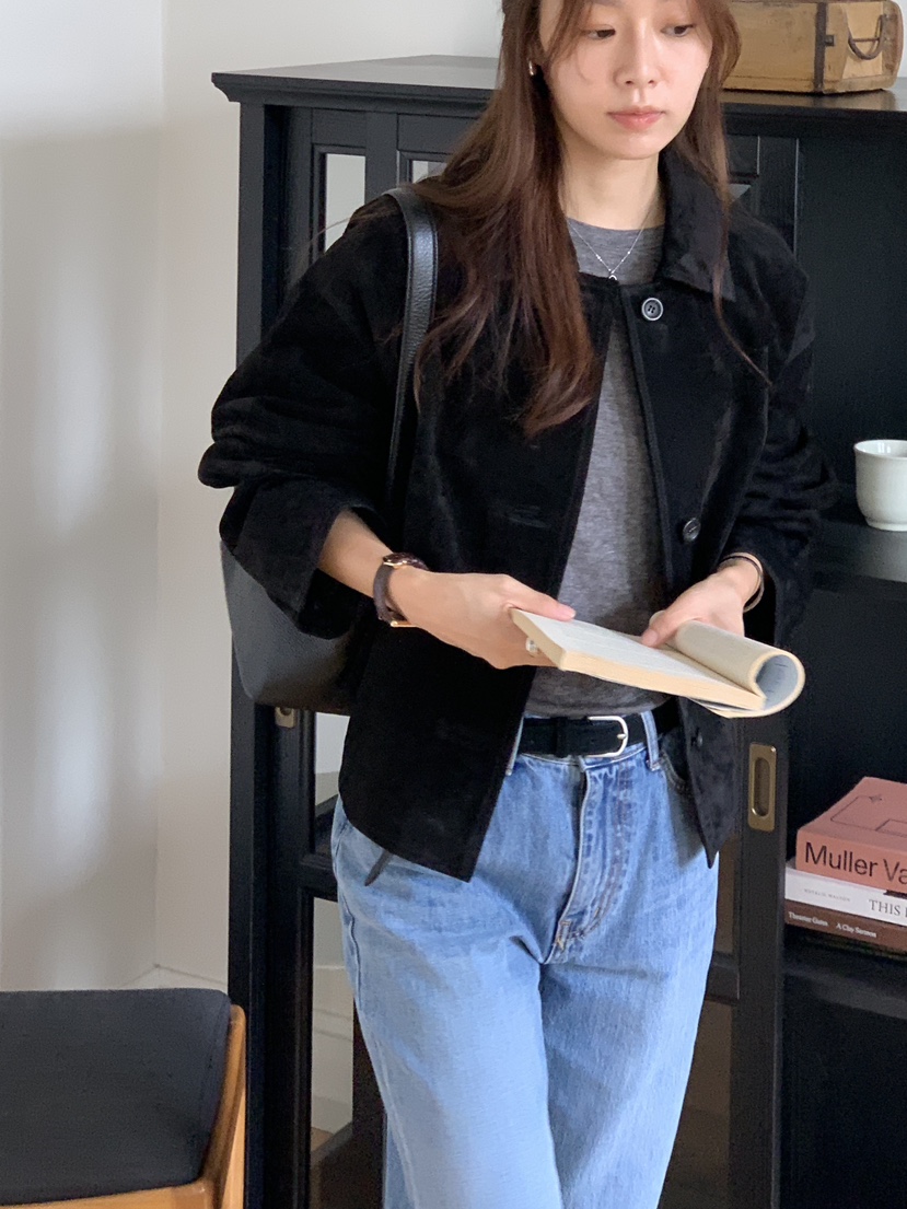 BAKING POWDER東大門㊣代購女裝新款休閑熱賣職業夾克絨面革BAKING POWDER夾克