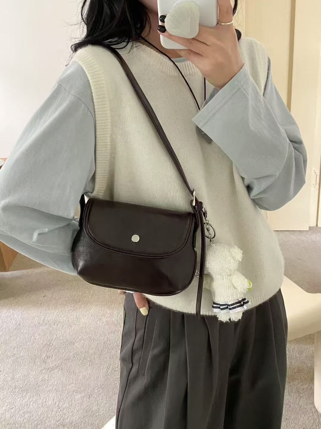 ORANGE-오렌지-OT東大門㊣代購女士新品真品25秋冬單肩斜跨包ORANGE單肩/斜跨包圖色3