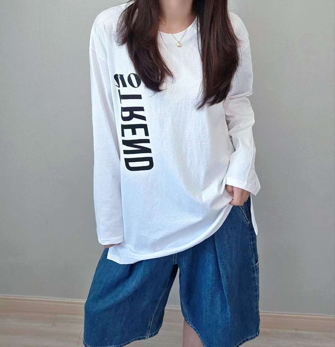 SSEN-쎈-T東大門㊣實拍女士新品真品時尚熱賣休閑長袖T恤SSEN-쎈-T長袖T恤