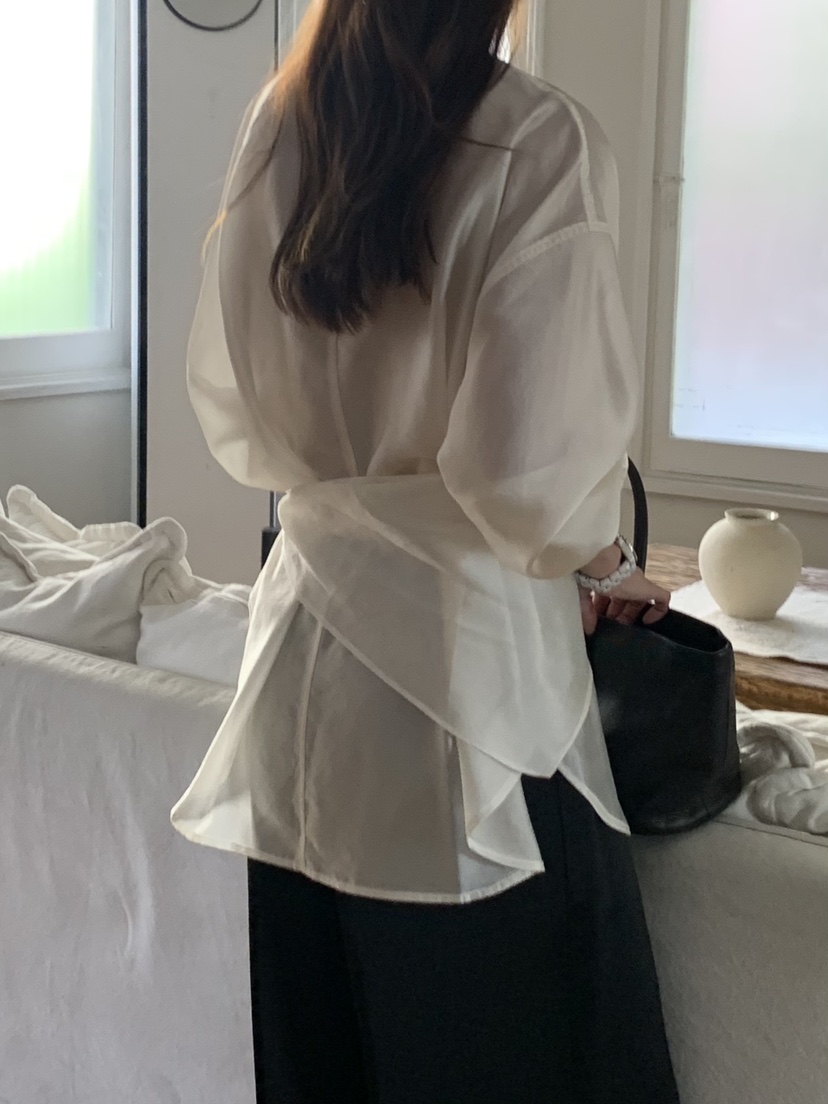 BAKING POWDER韓國代購㊣女士新品人氣25秋冬職業襯衫蕾絲衫BAKING POWDER襯衫/蕾絲衫
