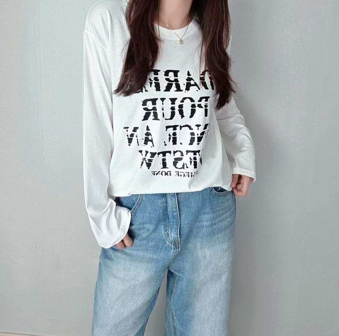 SSEN-쎈-T韓國代購㊣女裝新品真品時尚熱賣25秋冬長袖T恤SSEN-쎈-T長袖T恤圖色1