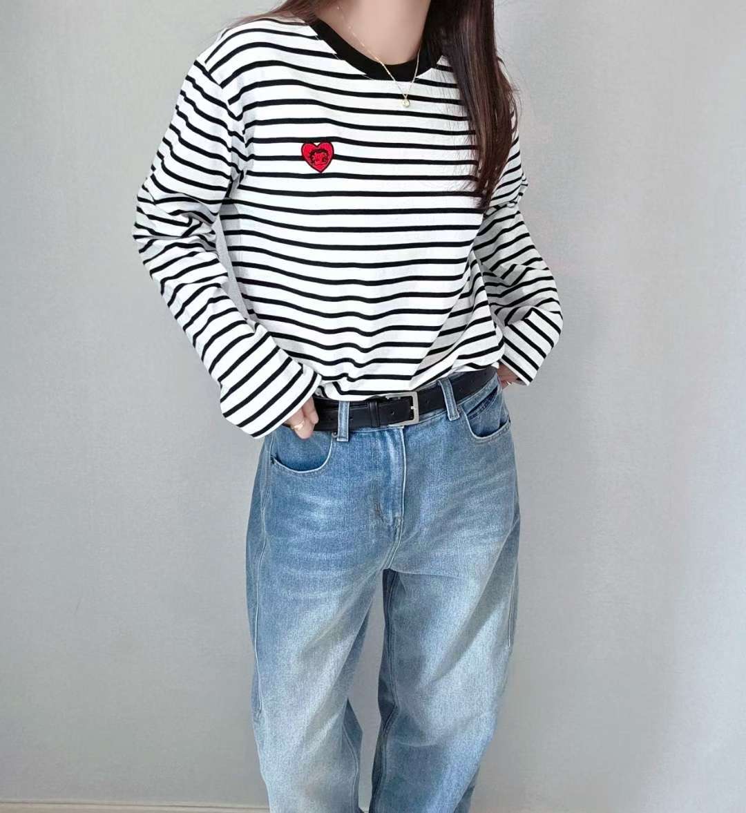 SSEN-쎈-T東大門㊣代購女裝新款熱賣人氣25秋冬推薦長袖T恤SSEN-쎈-T長袖T恤圖色2