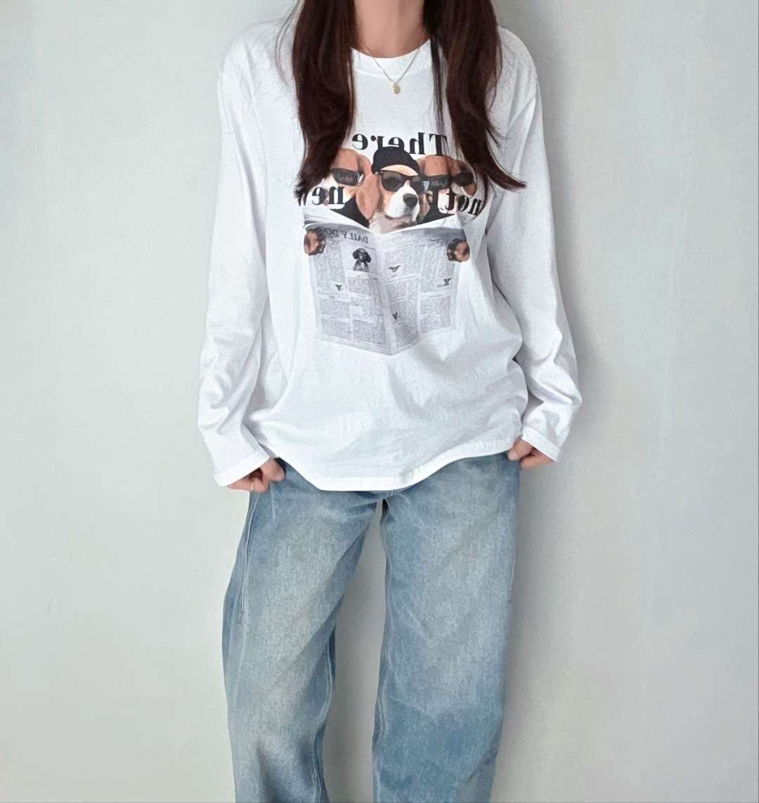 SSEN-쎈-T韓國代購㊣女裝新款推薦25秋冬時尚休閑長袖T恤SSEN-쎈-T長袖T恤