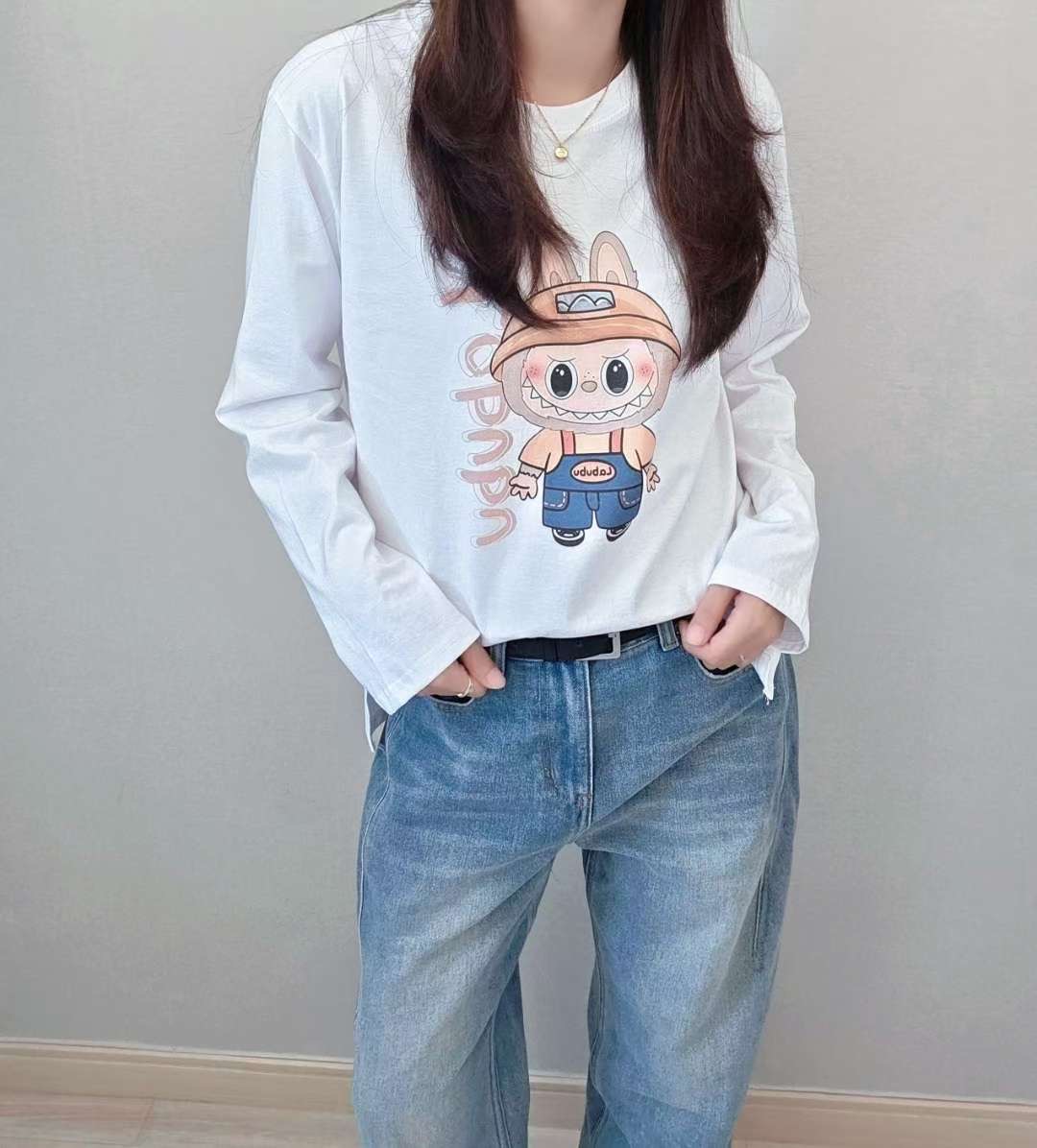 SSEN-쎈-T東大門㊣實拍女裝新款推薦25秋冬真品人氣長袖T恤SSEN-쎈-T長袖T恤