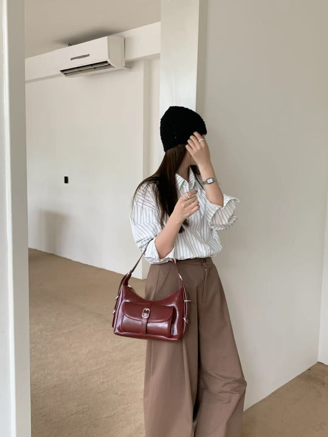 ORANGE-오렌지-OT韓國代購㊣女裝新款休閑單肩斜跨包口袋ORANGE單肩/斜跨包圖色4