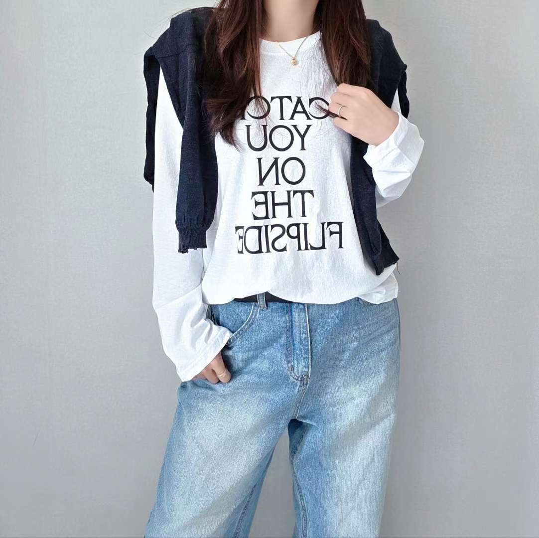 SSEN-쎈-T韓國直郵㊣女裝新品推薦職業休閑長袖T恤不含披肩SSEN-쎈-T長袖T恤
