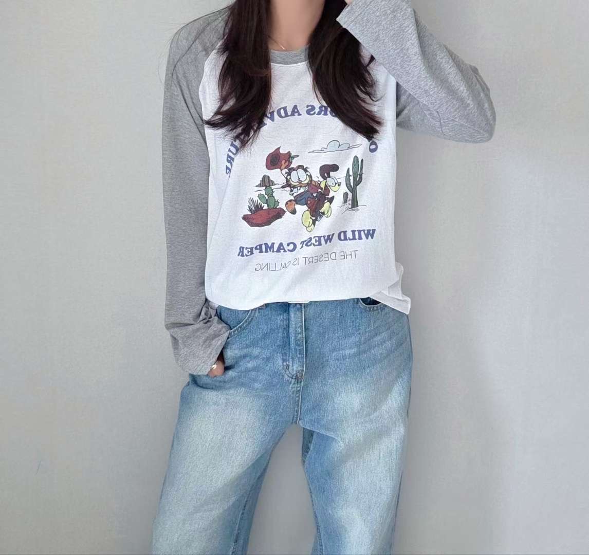 SSEN-쎈-T東大門㊣代購女士新款職業推薦休閑熱賣長袖T恤SSEN-쎈-T長袖T恤圖色1