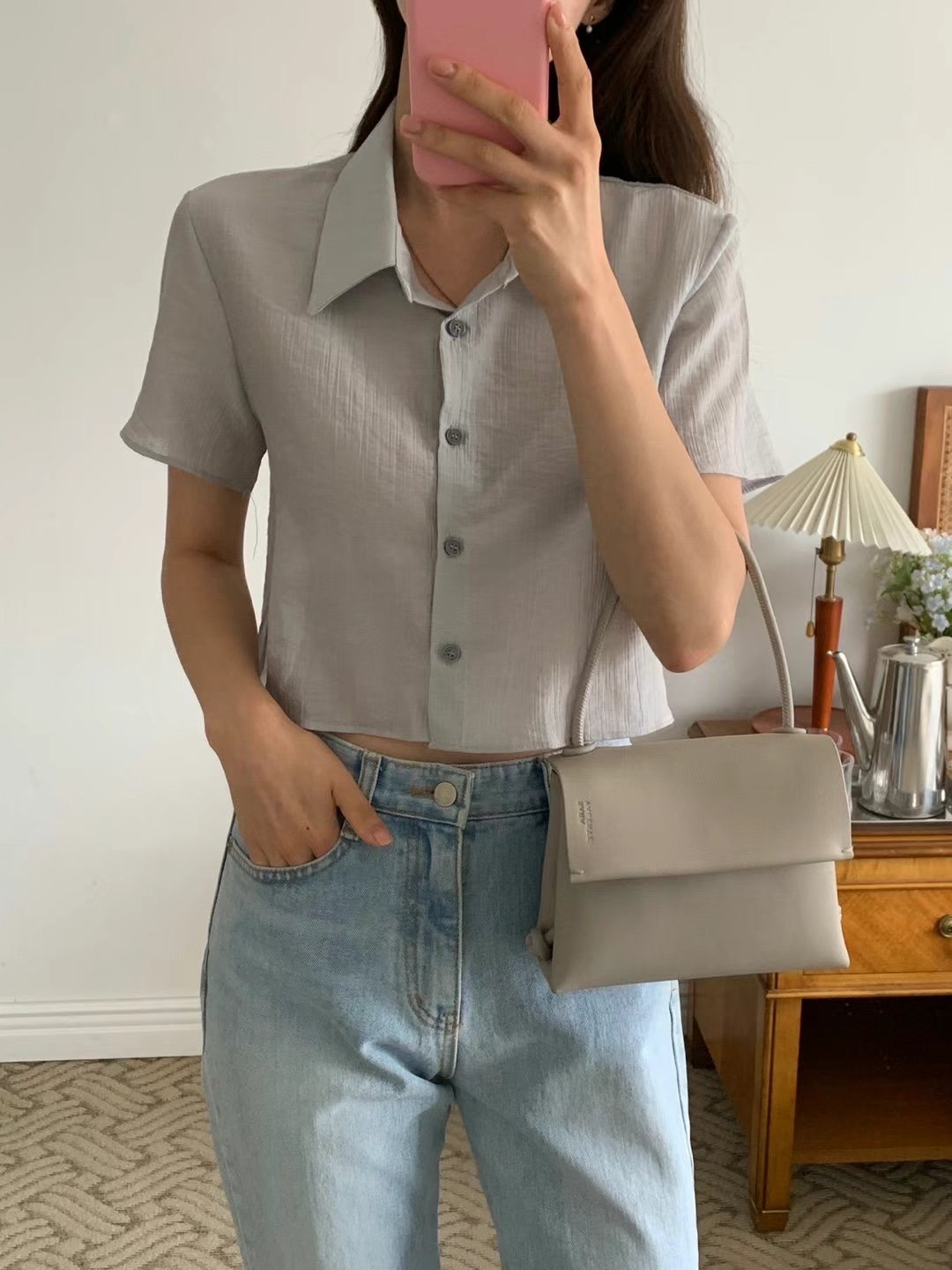 PLACE韓國代購㊣女裝新款25秋冬推薦職業人氣真品襯衫蕾絲衫PLACE襯衫/蕾絲衫圖色3