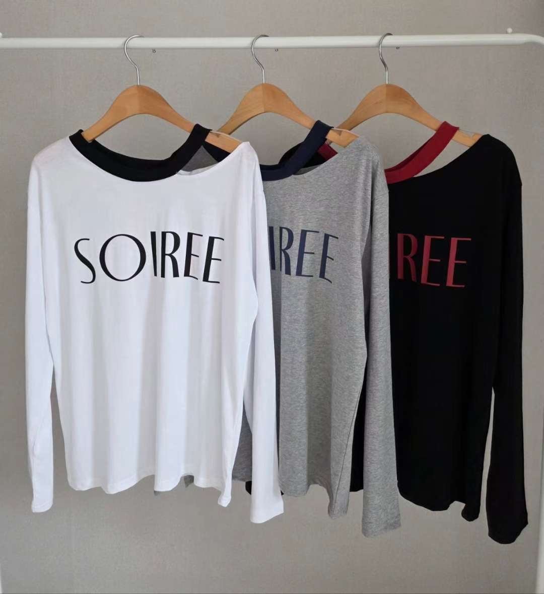SSEN-쎈-T東大門㊣直郵女裝新品熱賣職業休閑25秋冬長袖T恤SSEN-쎈-T長袖T恤