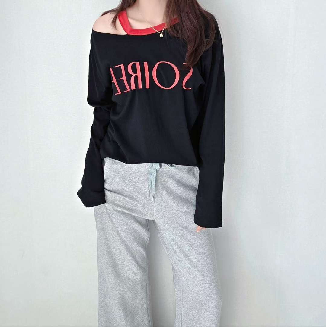 SSEN-쎈-T東大門㊣直郵女裝新品熱賣職業休閑25秋冬長袖T恤SSEN-쎈-T長袖T恤圖色3