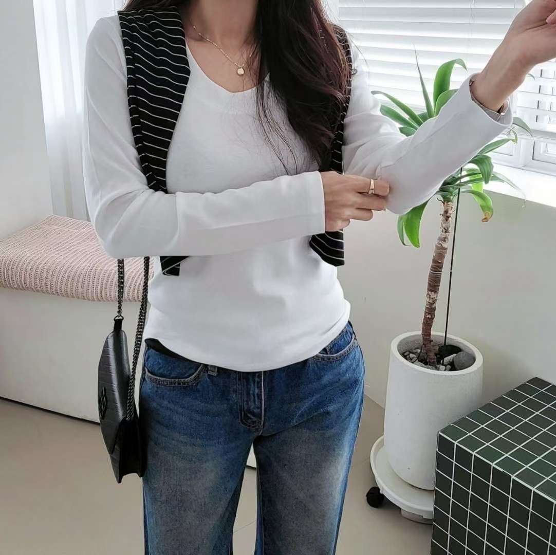 SSEN-쎈-T東大門㊣直郵女士新品推薦熱賣休閑真品長袖T恤SSEN-쎈-T長袖T恤