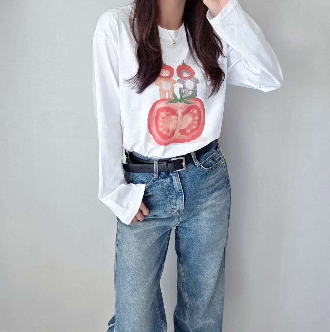 SSEN-쎈-T韓國代購㊣女裝新品推薦時尚職業熱賣休閑長袖T恤SSEN-쎈-T長袖T恤