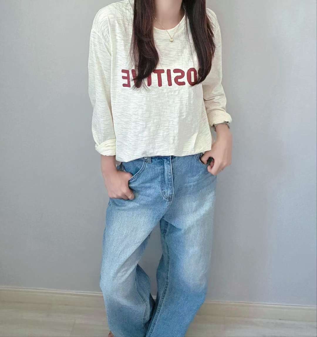 SSEN-쎈-T東大門㊣實拍女裝新款25秋冬真品推薦休閑長袖T恤SSEN-쎈-T長袖T恤圖色1