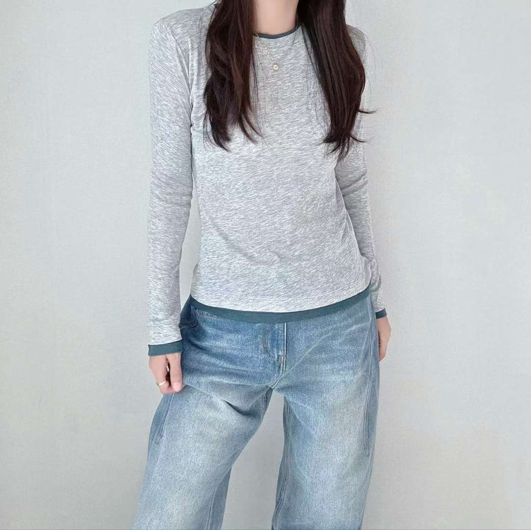 SSEN-쎈-T韓國直郵㊣女裝新款真品推薦休閑25秋冬長袖T恤SSEN-쎈-T長袖T恤圖色2