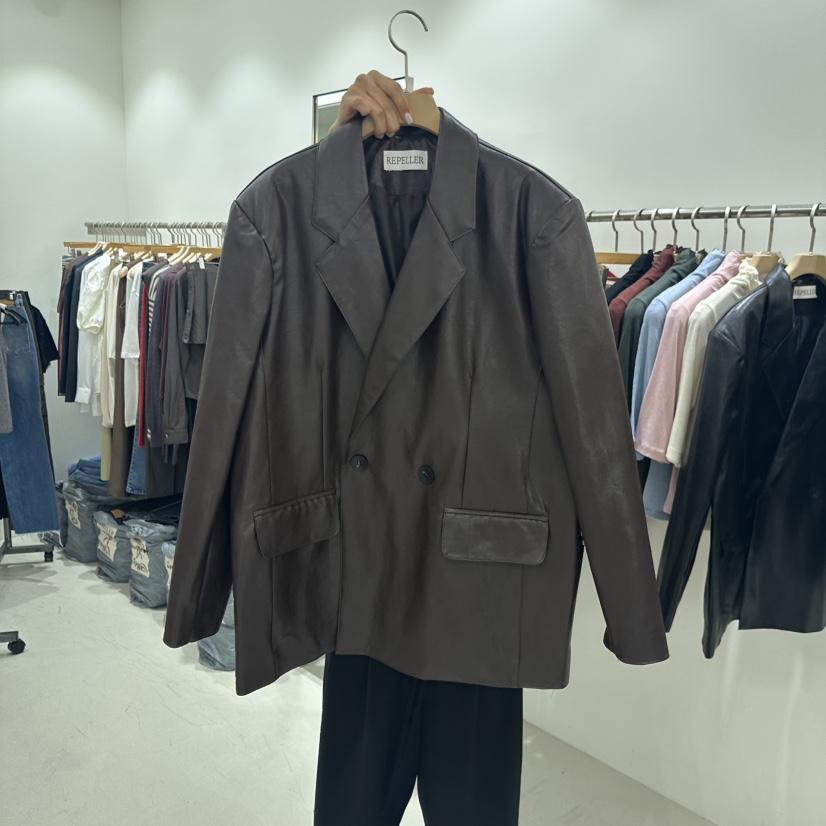 REPELLER東大門㊣代購女士新品熱賣25秋冬推薦夾克皮革寬松REPELLER夾克